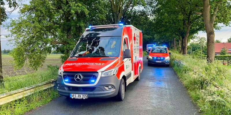 FW Hünxe: Zwei verletzte Personen nach Verkehrsunfall - Foto: presseportal.de