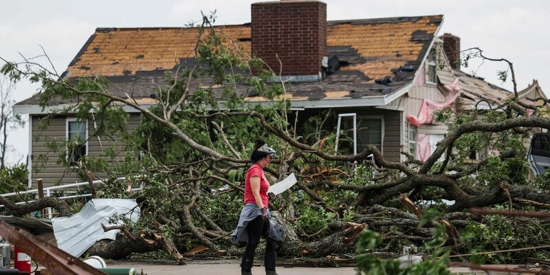 Im US-Staat Oklahoma erreichte einer der Stürme nach vorläufigen Schätzungen mindestens die Stufe drei von fünf. - Foto: Mike Simons/Tulsa World via AP/dpa