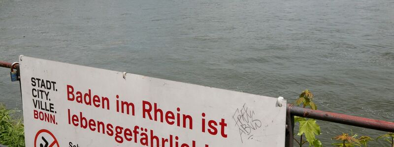 Die Stadt Bonn warnt die Menschen vor den Gefahren beim Schwimmen im Rhein. - Foto: Roland Weihrauch/dpa