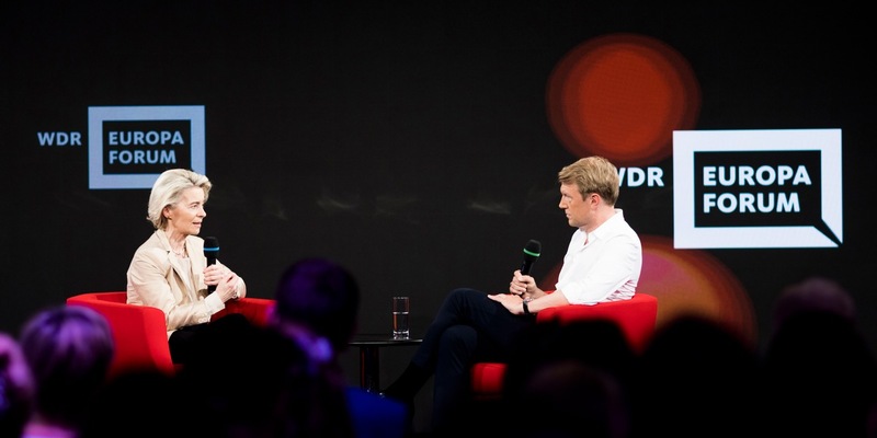 Ursula von der Leyen beim WDR Europaforum: Keine Zusammenarbeit mit Extremisten nach der EU-Wahl - Foto: presseportal.de