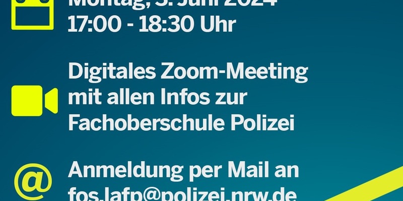POL-NE: Digitale Info-Veranstaltung zum Bildungsgang FOS-Polizei am 03.06.2024 - Foto: presseportal.de