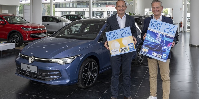 Volkswagen unterstützt den Licht-Test 2024 mit neuem Golf - Foto: presseportal.de