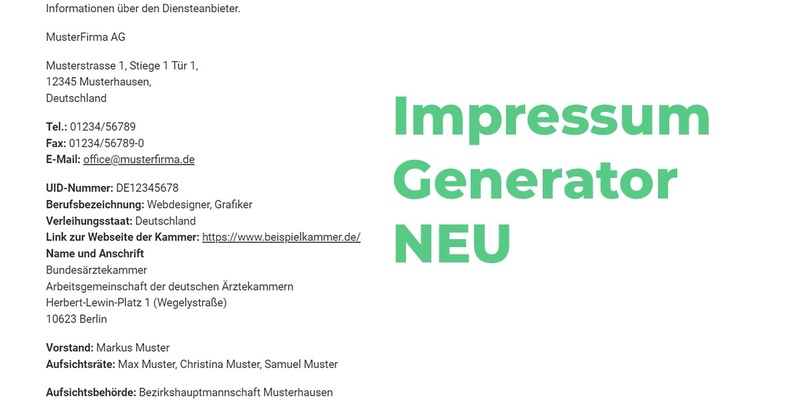 AdSimple stellt aktualisierten Impressum Generator für Deutschland vor - Foto: presseportal.de