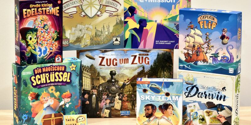 Die nominierten Spiele für das Jahr 2024. - Foto: -/Spiel des Jahres e.V./dpa