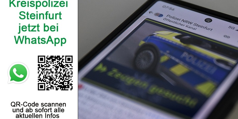POL-ST: Kreis Steinfurt, Kreispolizeibehörde informiert nun auch über WhatsApp - Foto: presseportal.de