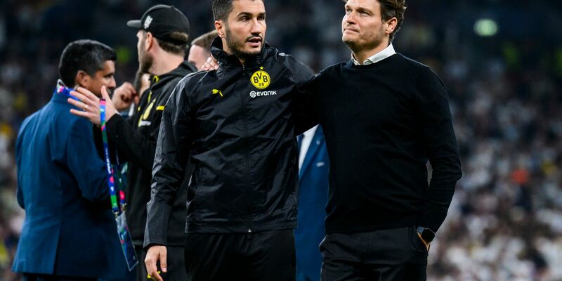 Nuri Sahin (l) könnte der Nachfolger von Edin Terzic als BVB-Coach werden. - Foto: Tom Weller/dpa