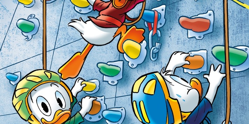 Adrenalin-Kick an der Kletterwand - im Lustigen Taschenbuch mit Egmont Ehapa Media! - Foto: presseportal.de