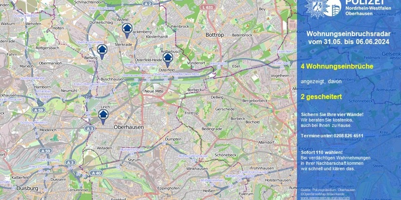 POL-OB: Wohnungseinbruchsradar Oberhausen - Foto: presseportal.de