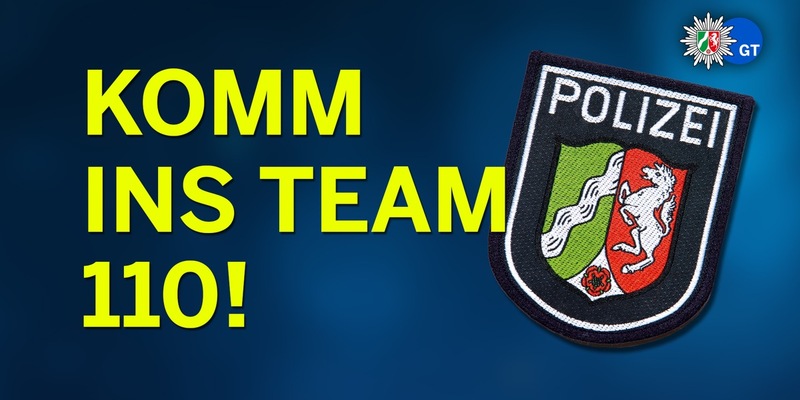 POL-GT: Komm ins Team 110! - Polizei NRW Die Polizei Gütersloh wirbt für Nachwuchs - Foto: presseportal.de