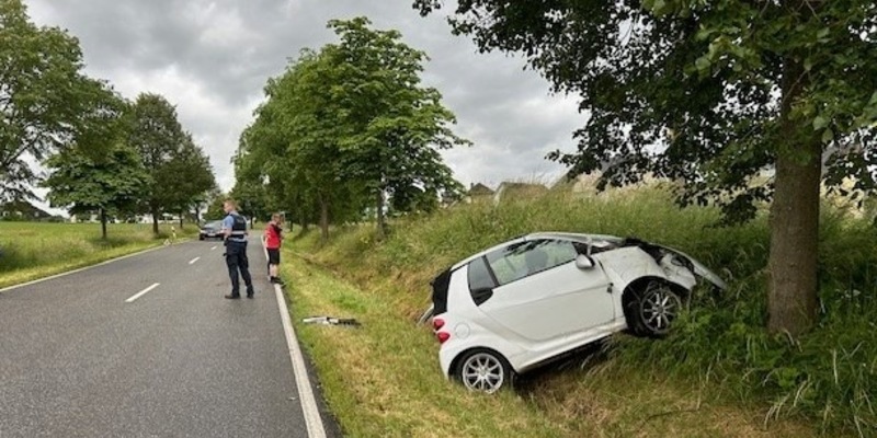 POL-PDWIL: Smart überschlägt sich, Fahrerin leicht verletzt - Foto: presseportal.de