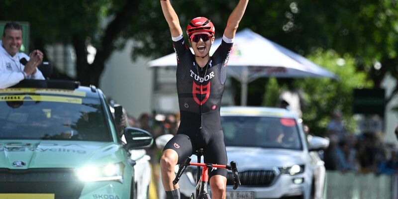 Der neue deutsche Straßenradmeister: Marco Brenner. - Foto: Bernd Weißbrod/dpa