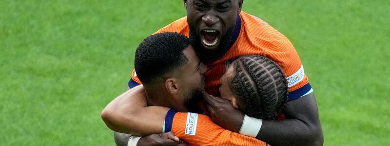 Cody Gakpo (M) erzielte seinen zweiten Turniertreffer und glich zum 1:1 für Oranje aus. - Foto: Soeren Stache/dpa