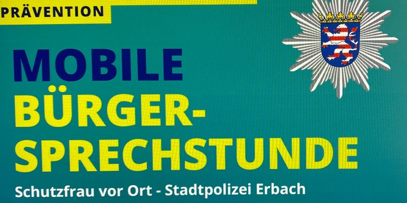 POL-DA: Erbach-Ebersberg/Schönnen: Bürgersprechstunde der Polizei - Fahrräder werden registriert/Keine Anmeldung notwendig - Foto: presseportal.de