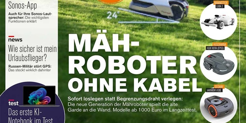 Die mähen auch ohne Grenzkabel: COMPUTER BILD testet smarte Mähroboter - Foto: presseportal.de