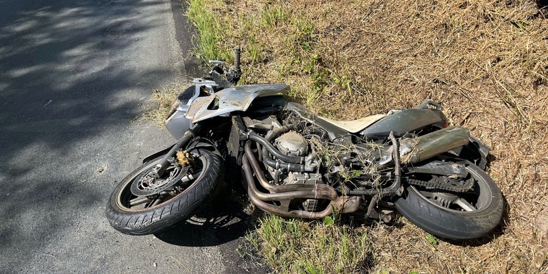 POL-HF: Motorrad kollidiert mit Reh - Bünder überschlägt sich mehrfach - Foto: presseportal.de