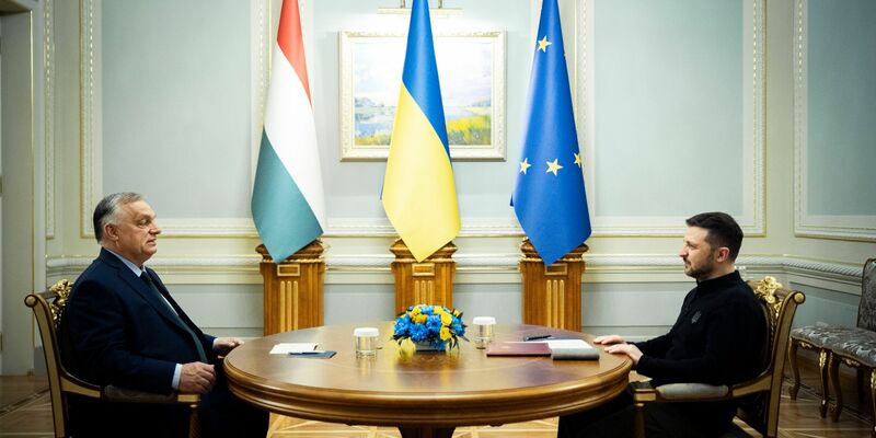 Erstmals seit Kriegsbeginn reiste Ungarns Regierungschef Viktor Orban nach Kiew. - Foto: Zoltan Fischer/Büro des ungarischen Ministerpräsidenten/MTI/AP/dpa/dpa