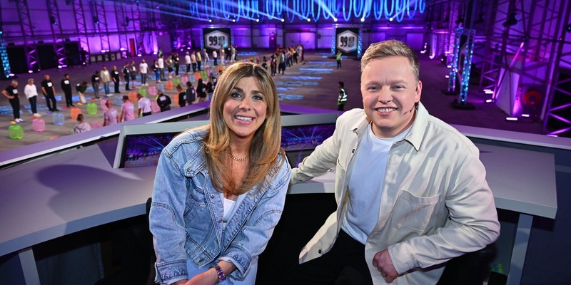 Panagiota Petridou Florian Schmiso Schmidt-Sommerfeld 99 - Wer schlägt sie alle? 2024 - Foto: SAT.1/Willi Weber, presseportal.de