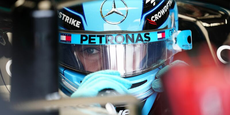 Mercedes-Pilot George Russell hat sich in Silverstone die Pole gesichert. - Foto: David Davies/PA Wire/dpa