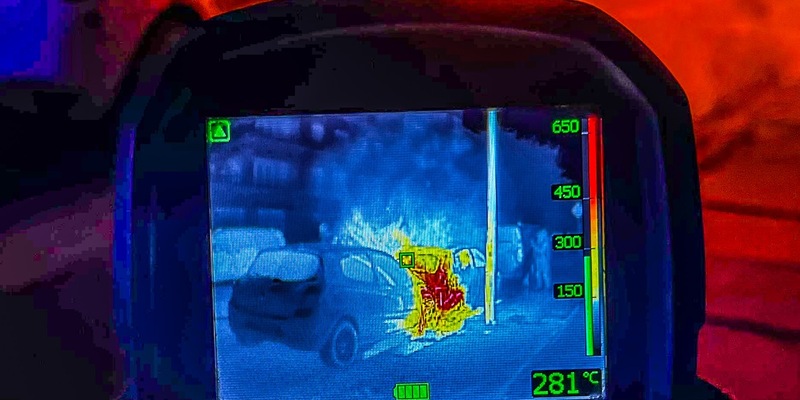 FW Dresden: Mehrere Fahrzeugbrände innerhalb einer Stunde im Stadtgebiet - Foto: presseportal.de