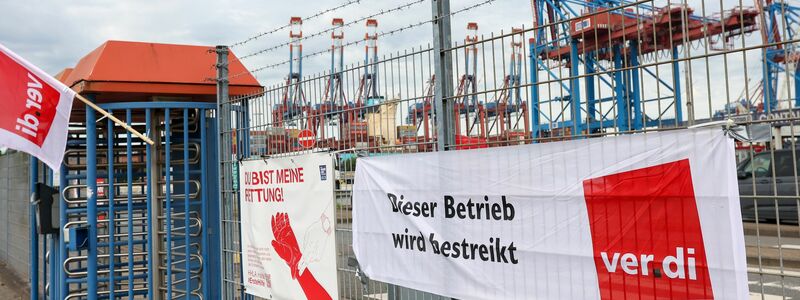 Schon Mitte Juni hatte es Warnstreiks in mehreren norddeutschen Häfen gegeben, darunter Hamburg, Brake und Emden.  - Foto: Bodo Marks/dpa