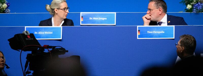 AfD-Chefs Weidel und Chrupalla - Foto: Bernd von Jutrczenka/dpa