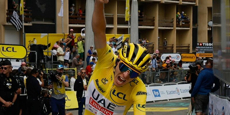 Auf Rekordjagd: Tadej Pogacar. - Foto: Stephane Mahe/Reuters Pool/AP