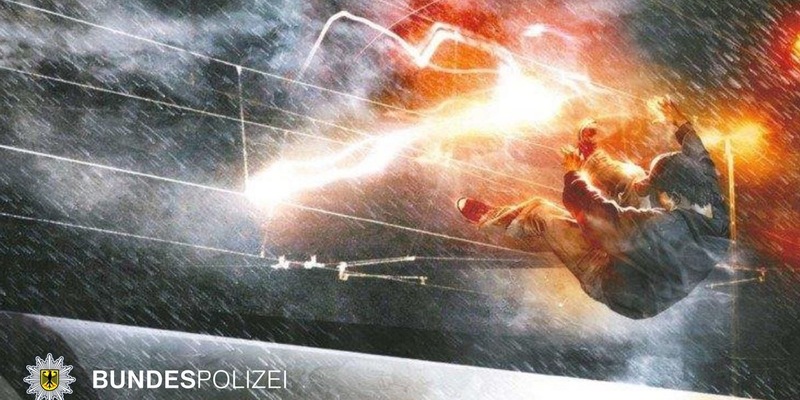 Bundespolizeidirektion München: 15-Jähriger nach Stromunfall schwer verletzt Dritter Oberleitungs-Stromunfall innerhalb weniger Tage - Foto: presseportal.de