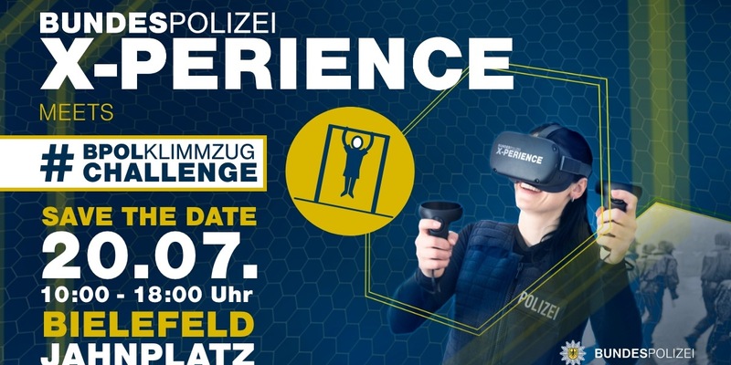 BPOL NRW: Los gehts! Bundespolizei mit VR-Brillen und Klimmzug-Challenge auf deutschlandweiter Informationstour - Foto: presseportal.de