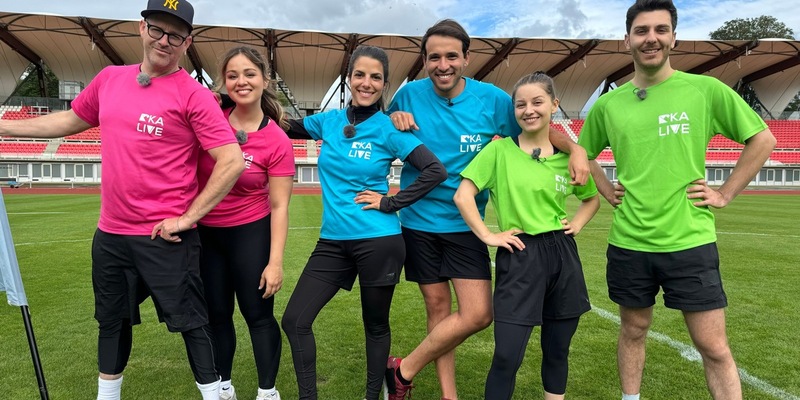 KiKA LIVE Allstars: Die Leichtathletik-Games ab 22. Juli 2024 / Olympisches Flair bei KiKA mit Clarissa Corrêa da Silva, Marina Blanke, Sherif Rizkallah und Tarkan Bagci - Foto: presseportal.de