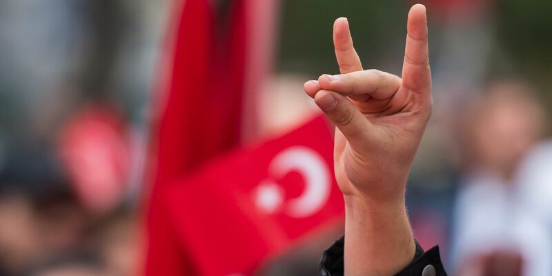 Eine Schnauze und zwei Ohren: der Wolfsgruß sieht dem Schweigefuchs sehr ähnlich. (Archivbild) - Foto: Peter Kneffel/dpa