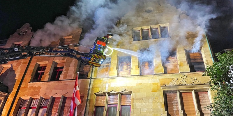 FW Konstanz: Gebäudebrand in Konstanzer Altstadt - Foto: presseportal.de