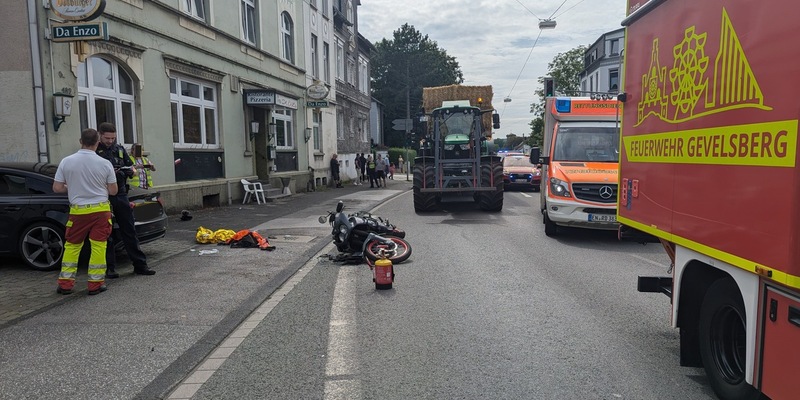 FW-EN: Verkehrsunfall mit Motorrad auf der Hagener Straße - Foto: presseportal.de