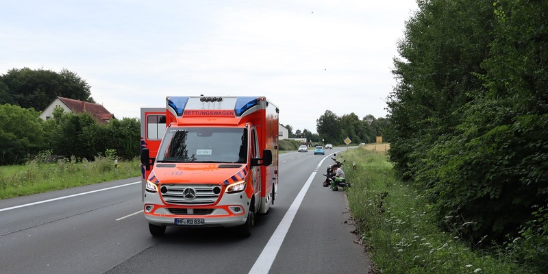 POL-HF: Verkehrsunfall mit Personenschaden - Zweiradunfall unter Jungen Fahrern - Foto: presseportal.de