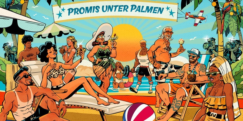 Viva Papaya! SAT.1 bietet Prominenten ab sofort neue Angebote für das All-inclusive-Urlaubsprogramm Promis unter Palmen - Foto: Joyn/Rudi Skukalek, presseportal.de