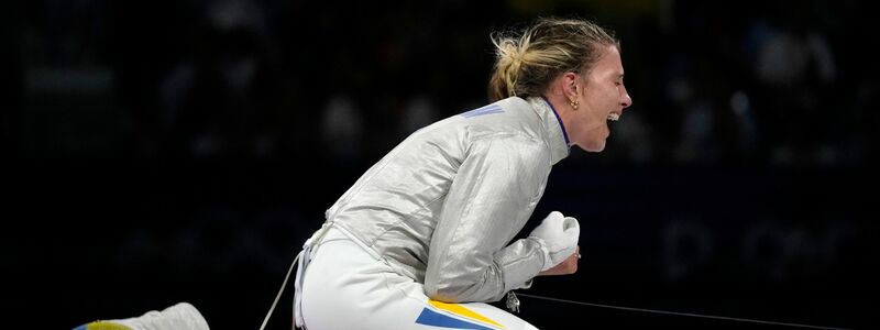 Olga Charlan holt die erste Medaille für die Ukraine bei Olympia in Paris. - Foto: Andrew Medichini/AP/dpa