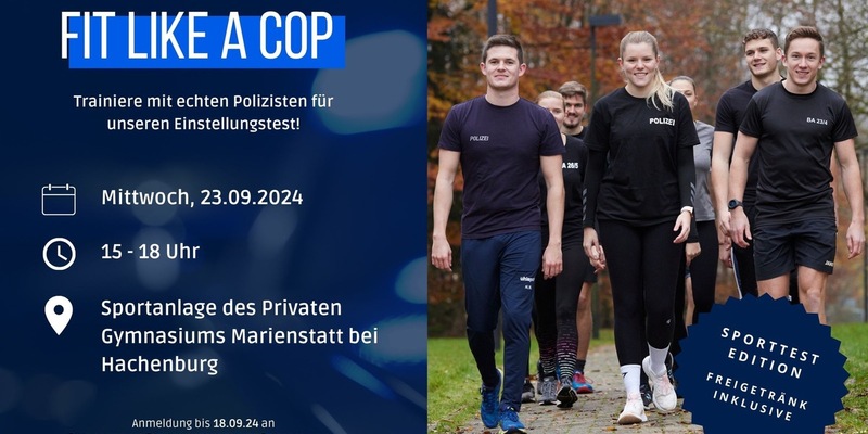 POL-PDMT: Trainiere mit echten Polizisten für den Einstellungstest - Foto: presseportal.de