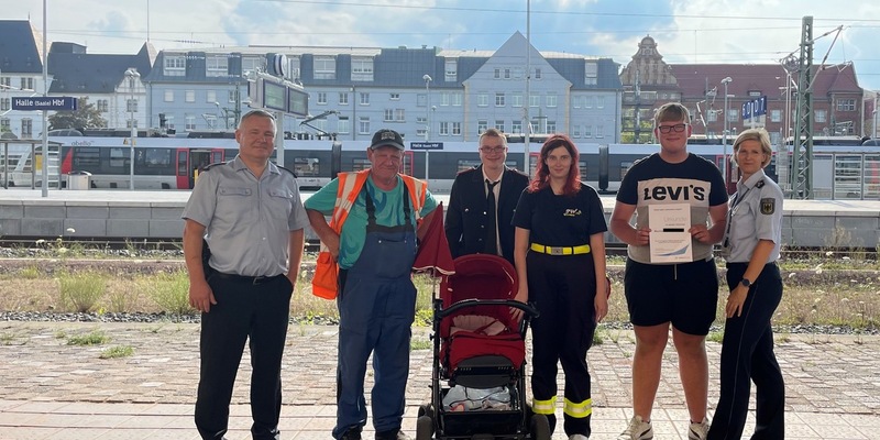 BPOLI MD: Vier auf einem Streich: Bundespolizei ehrt vier engagierte Personen für ihre gezeigte Zivilcourage - Foto: presseportal.de