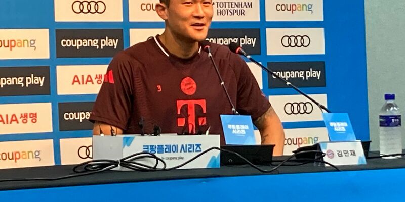 Gefragter Bayern-Star in Seoul: Minjae Kim. - Foto: Klaus Bergmann/dpa