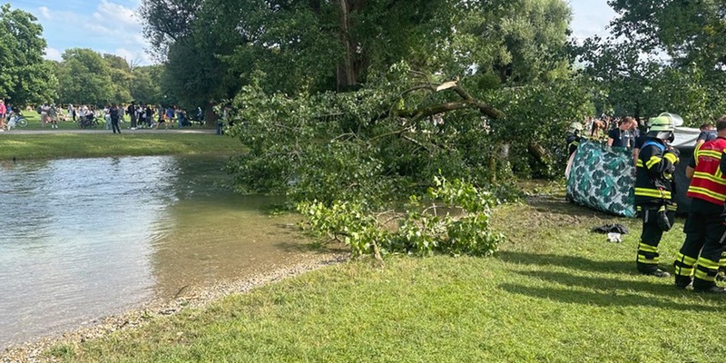 FW-M: Ast begräbt Frau unter sich (Englischer Garten) - Foto: presseportal.de