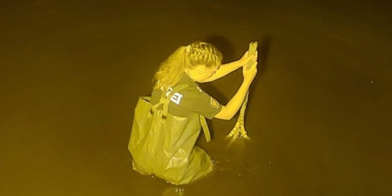 POL-NMS: 240805-2-pdnms Rettung eines iPads aus Teich in Neumünster - Foto: presseportal.de