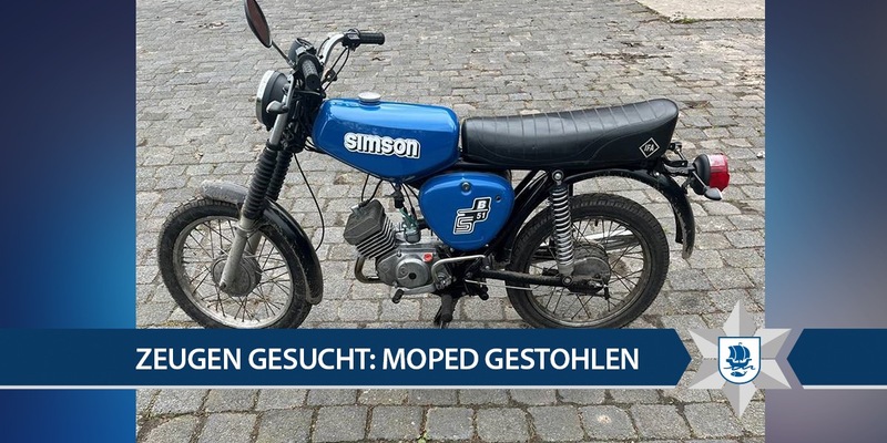 POL-Bremerhaven: Moped entwendet - Polizei bittet um Mithilfe - Foto: presseportal.de