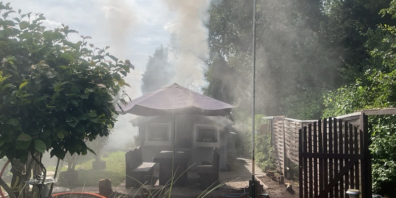 FW-DO: Feuer in Dortmund Hostedde / Brand eine Gartenlaube - Foto: presseportal.de