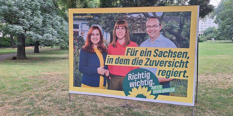Grünen-Wahlplakat zur Landtagswahl in Sachsen (Archiv) - Foto: über dts Nachrichtenagentur