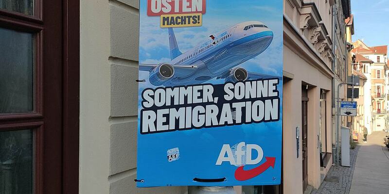 AfD-Wahlplakat zur Landtagswahl in Thüringen am 06.08.2024 - Foto: über dts Nachrichtenagentur