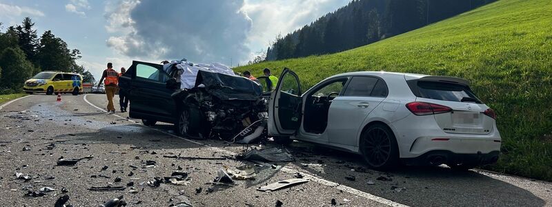 Der Unfall passierte im Schweizer Kanton St. Gallen (Handout). - Foto: Kantonspolizei St.Gallen/dpa