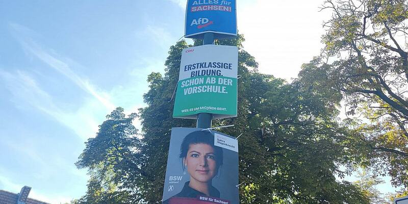 Wahlplakate von AfD, CDU und BSW zur Landtagswahl in Sachsen (Archiv) - Foto: über dts Nachrichtenagentur