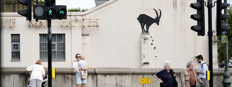 Manch ein Banksy-Fan sah in dem Steinbock ein Symbol für die rechtsextremistischen Ausschreitungen im Land. - Foto: Aaron Chown/PA Wire/dpa