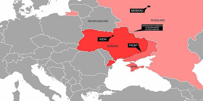Frontverlauf in der Ukraine mit Ausbruch nach Kursk (Archiv) - Foto: über dts Nachrichtenagentur