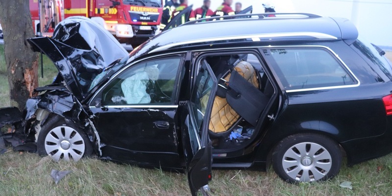 POL-PB: Abgelenkt - Junger Fahrer prallt frontal gegen Baum - Foto: presseportal.de