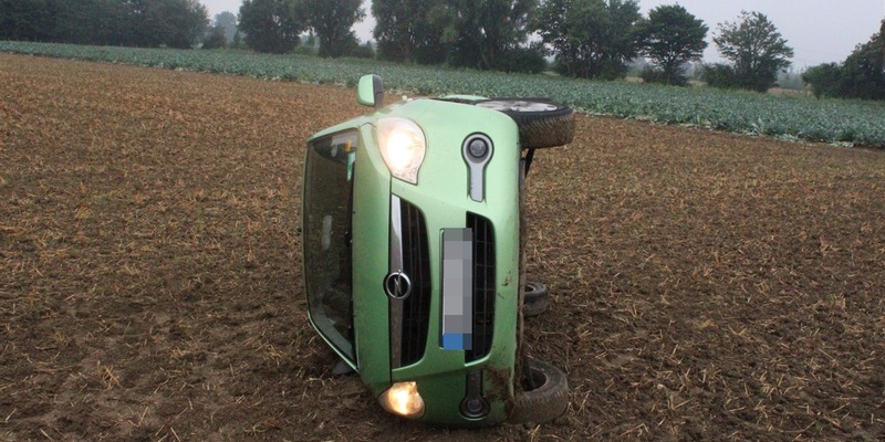 POL-DN: Bei Regen von der Fahrbahn abgekommen - Foto: presseportal.de